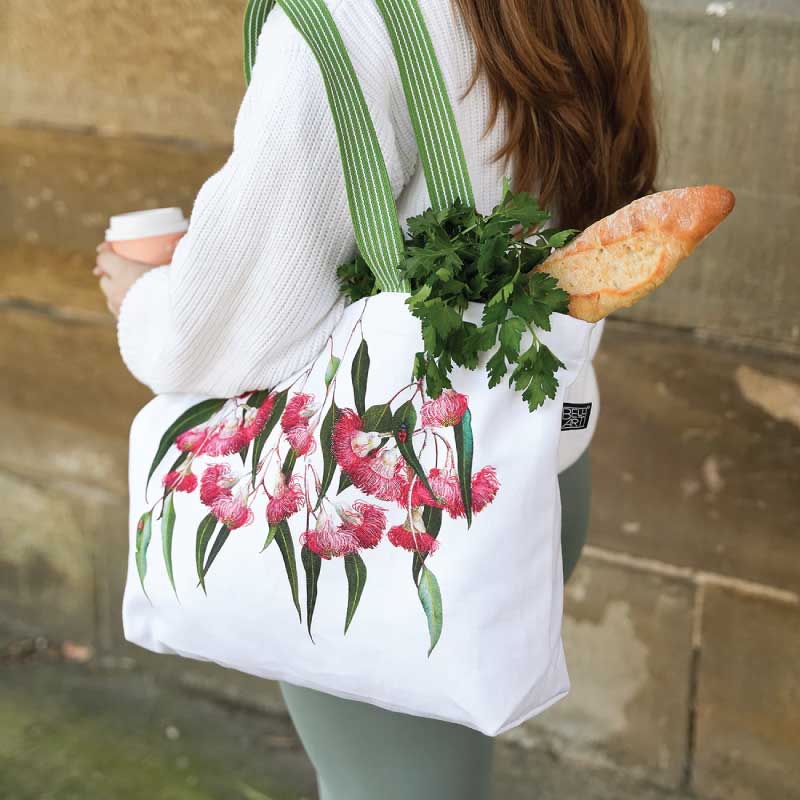tote bag flowering gum bell art