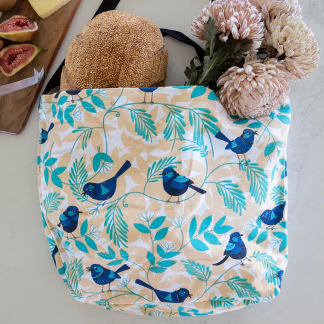 tote bag blue wren