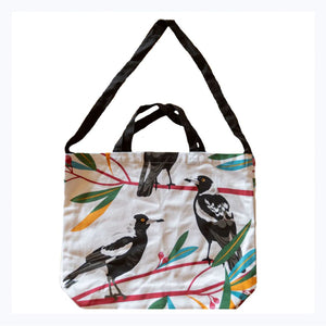 tote bag magpies cotton australian gift souvenir