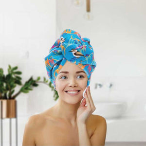 turban-towel-kookaburra-blue-on-head