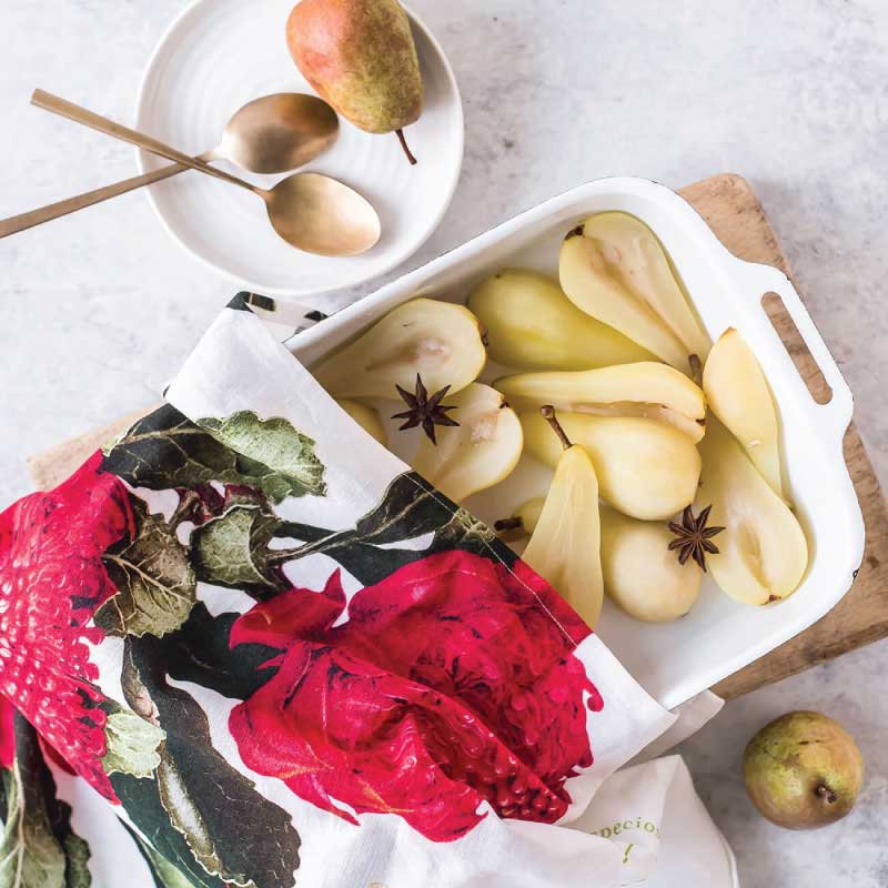 australian-art-tea-towel-waratah