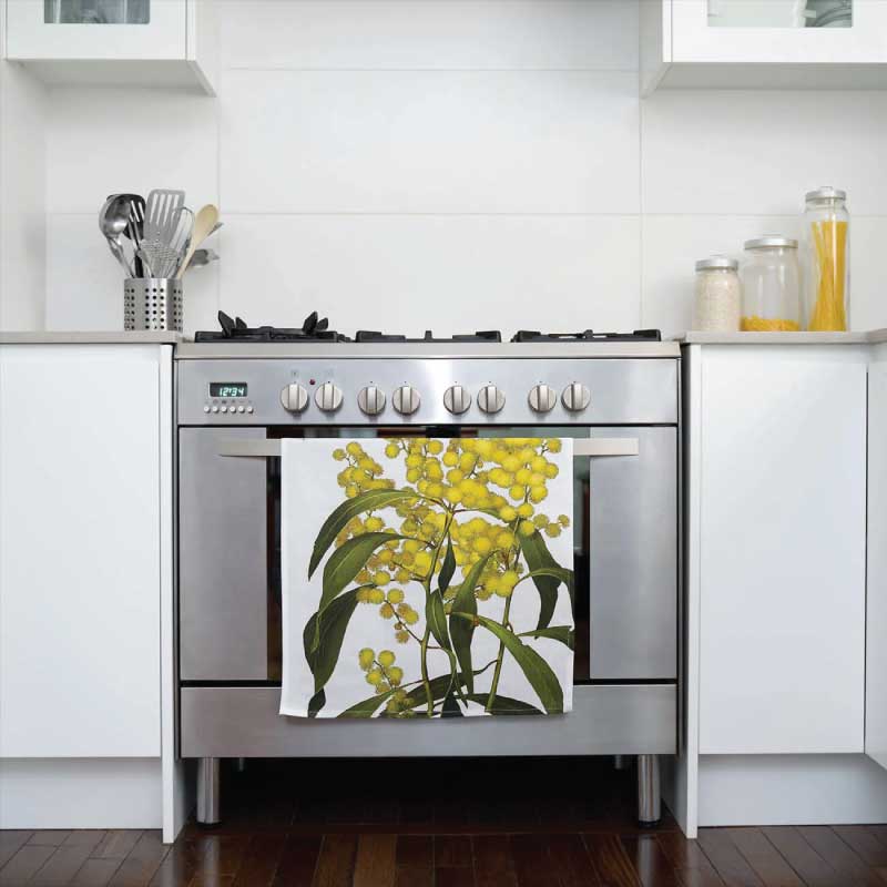 tea-towel-bell-art-wattle-australia