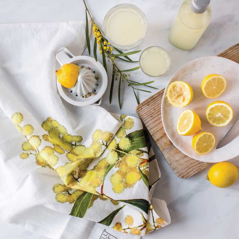 tea-towel-bell-art-wattle-australia