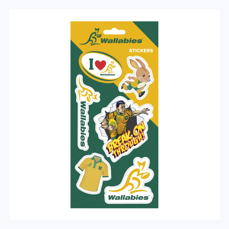 Wallabies sticker sheet rugby australia official product