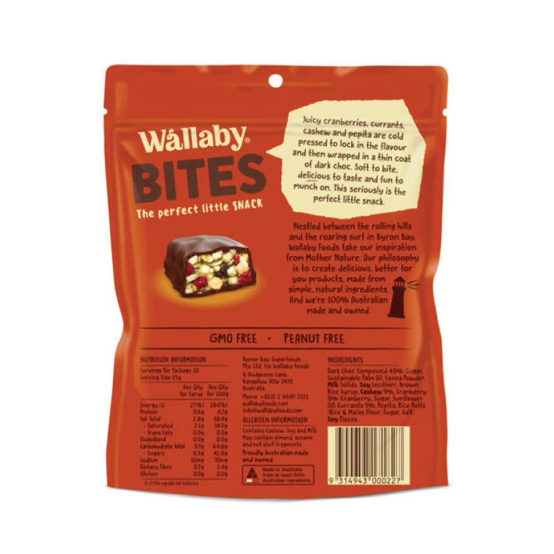 Wallaby Bites Dark Choc Fruit & Nut