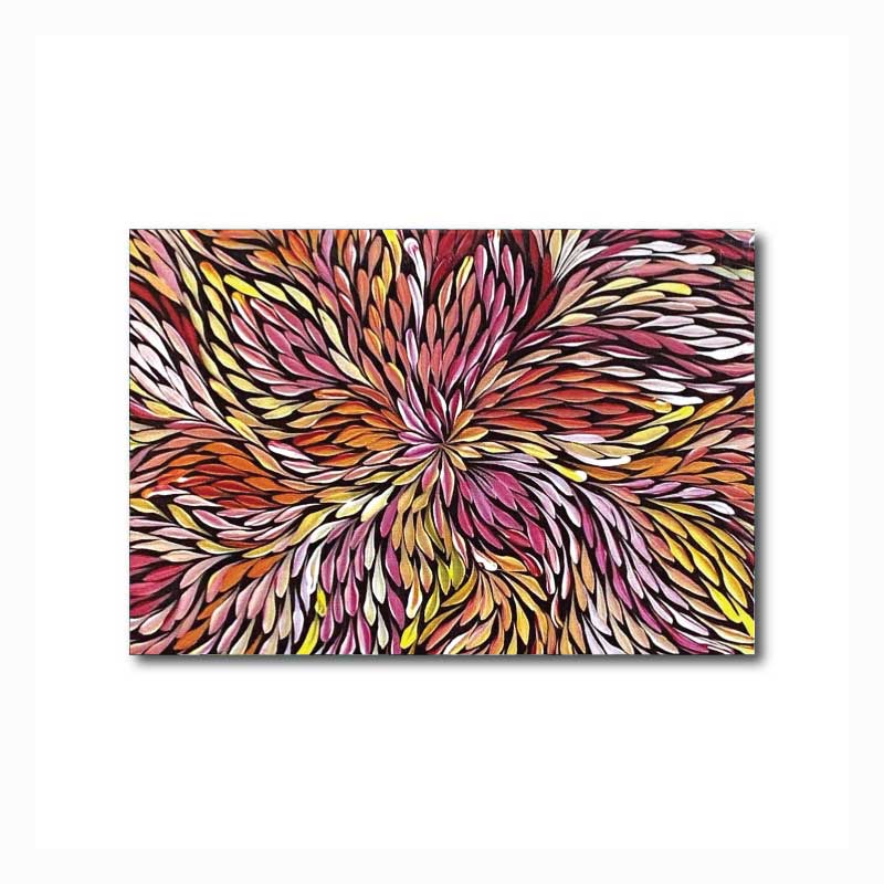 Aboriginal Art Magnet - Sacha Long Petyarre - Wild Flowers