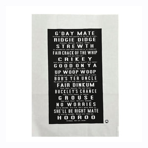 aussie slang tea towel