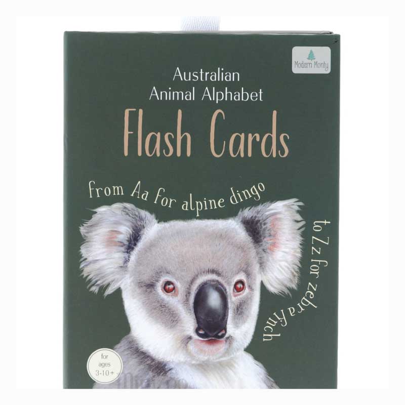 australian animal flash cards box
