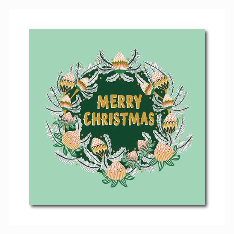 australian-christmas-card-banksia-wreath-KKC-210
