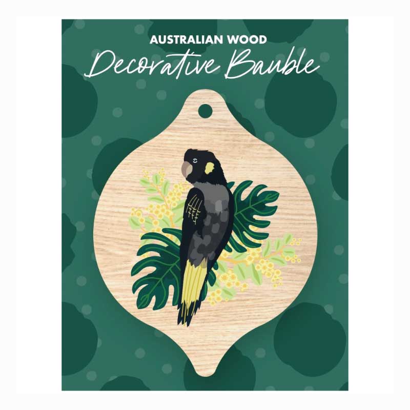 Australian Xmas Decoration - Black Cockatoo