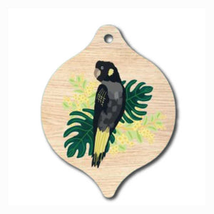 Australian Xmas Decoration - Black Cockatoo