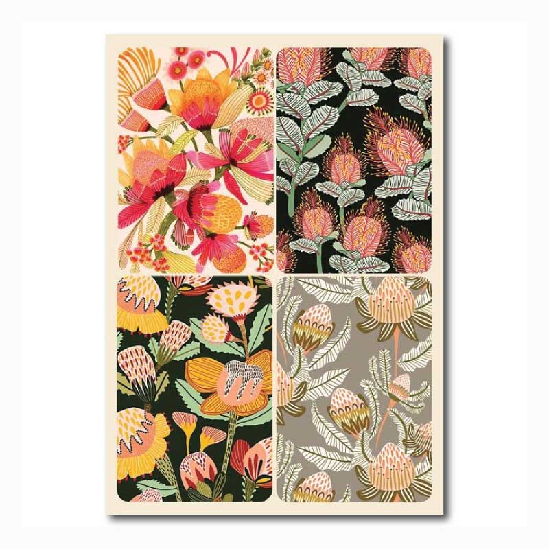 Australian Magnet Greeting Card - Australian Florals No. 3