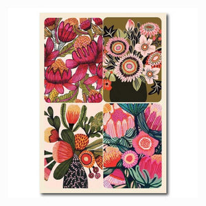 Australian Magnet Greeting Card - Australian Florals