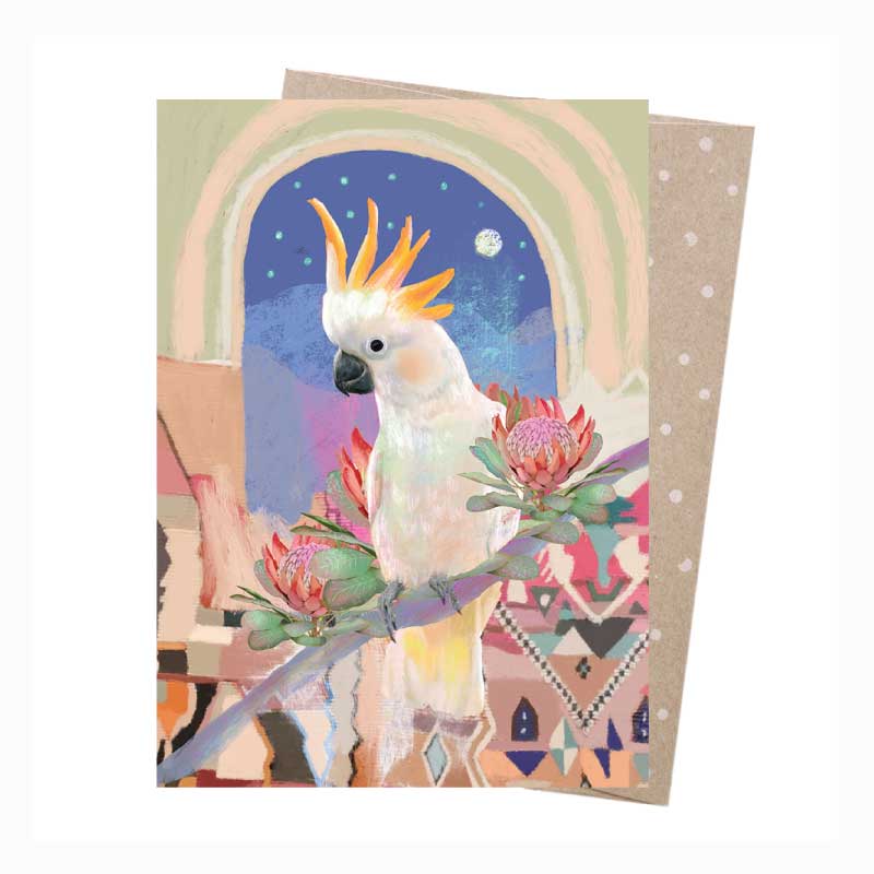 Greeting Card - Cockatoos Bazaar
