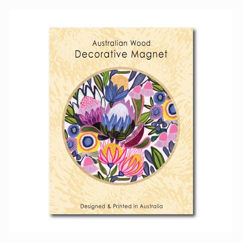 australian magnet protea flower wooden