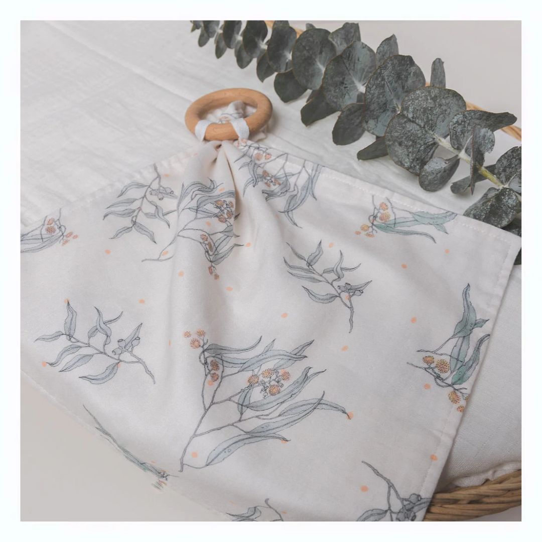 baby comforter gum leaves australia baby gift#