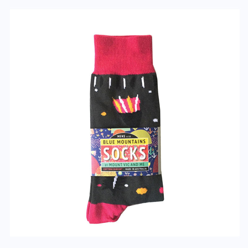 blue mountain socks australian flora