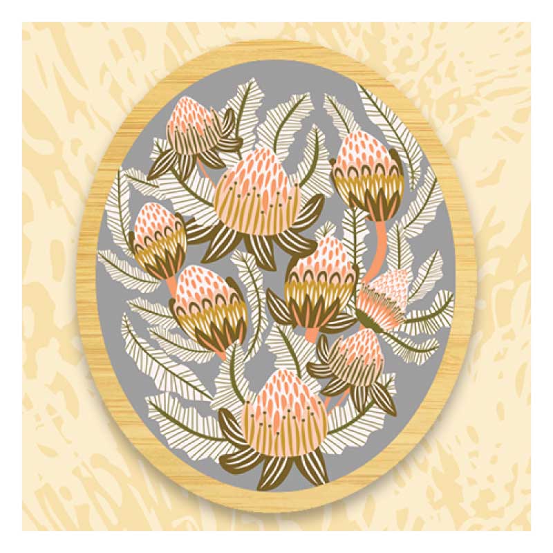 brooch bush toned banksias close