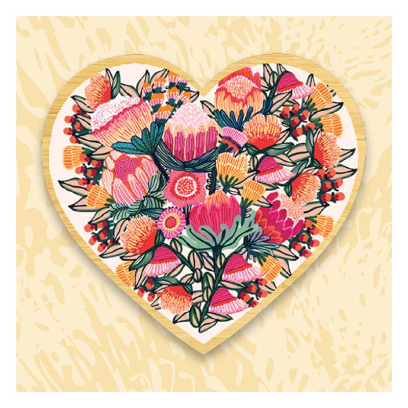 brooch flowering australia heart