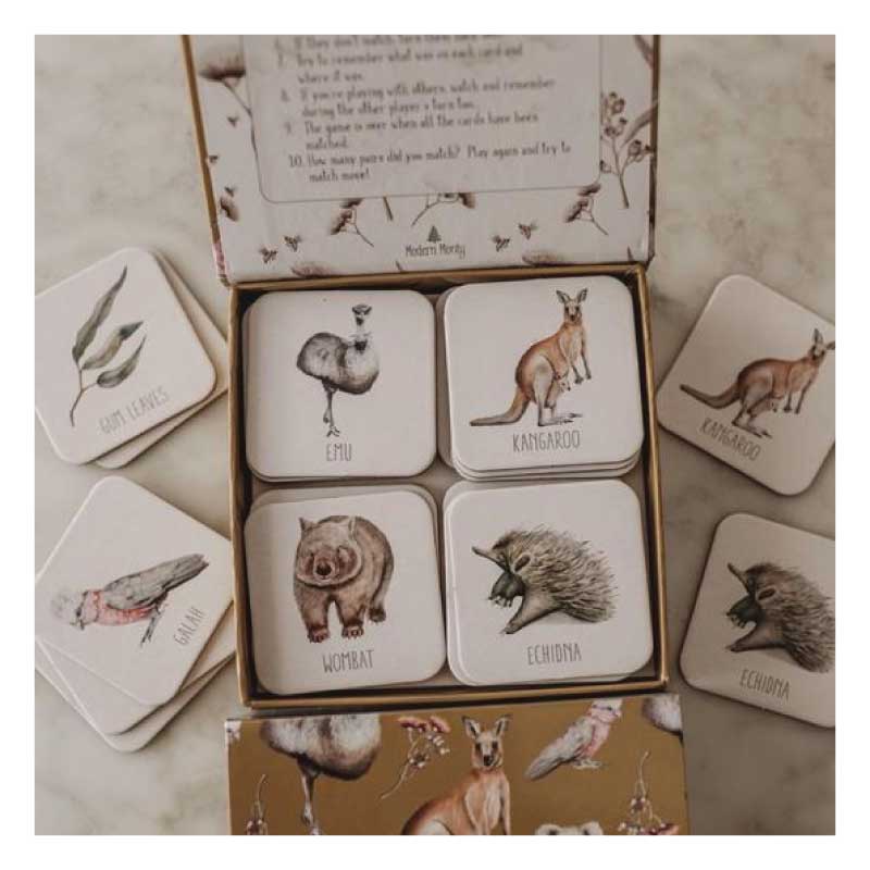 childrens memory game australian animals