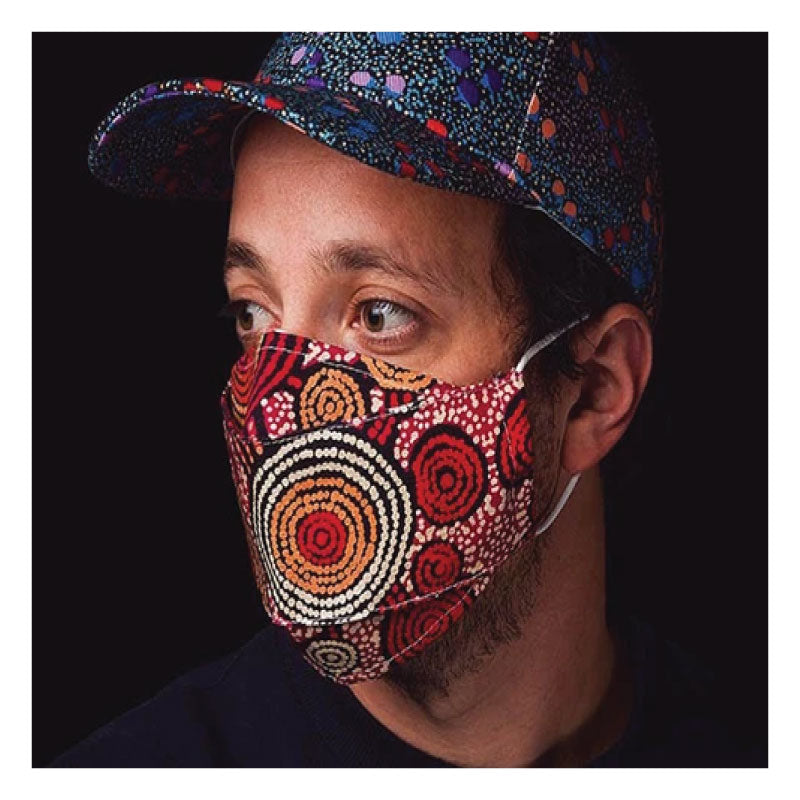 face mask aboriginal design australia judy watson