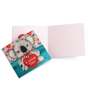 greeting card koala bear valentine inside love you
