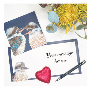 greeting card kookaburra blank