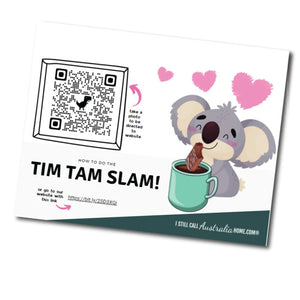 how to do the tim tam slam postcard