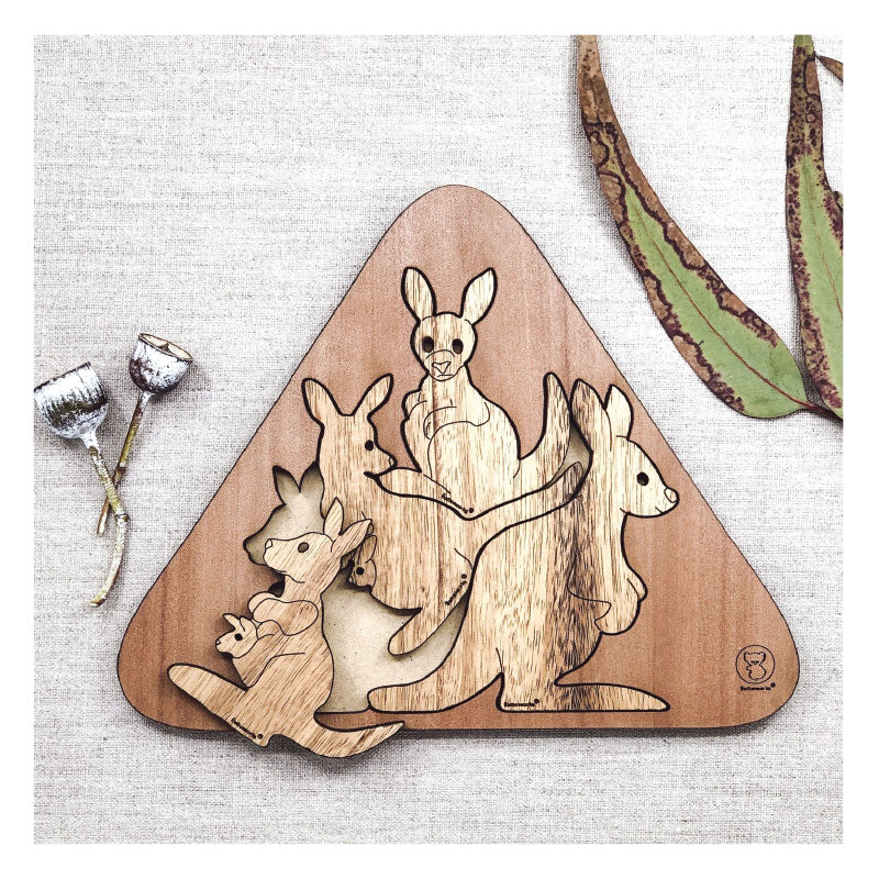 kangaroo wooden puzzle