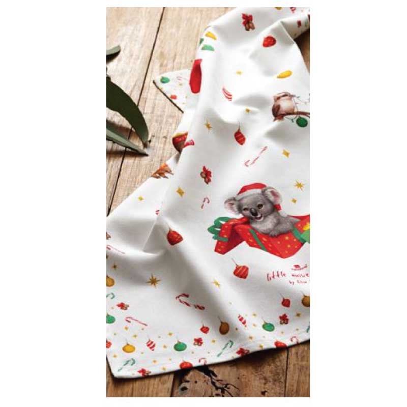 Australian Xmas Tea Towel - Little Aussie Christmas